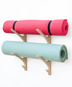 yoga mat wall hooks