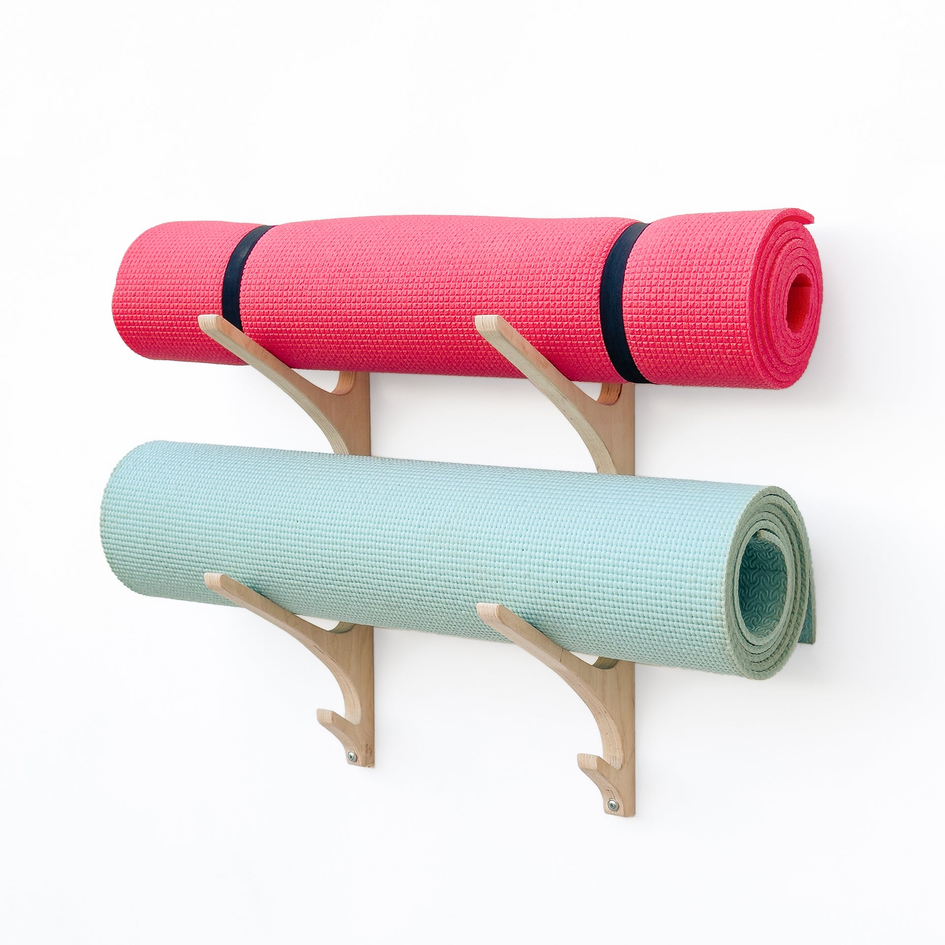 yoga mat wall hooks